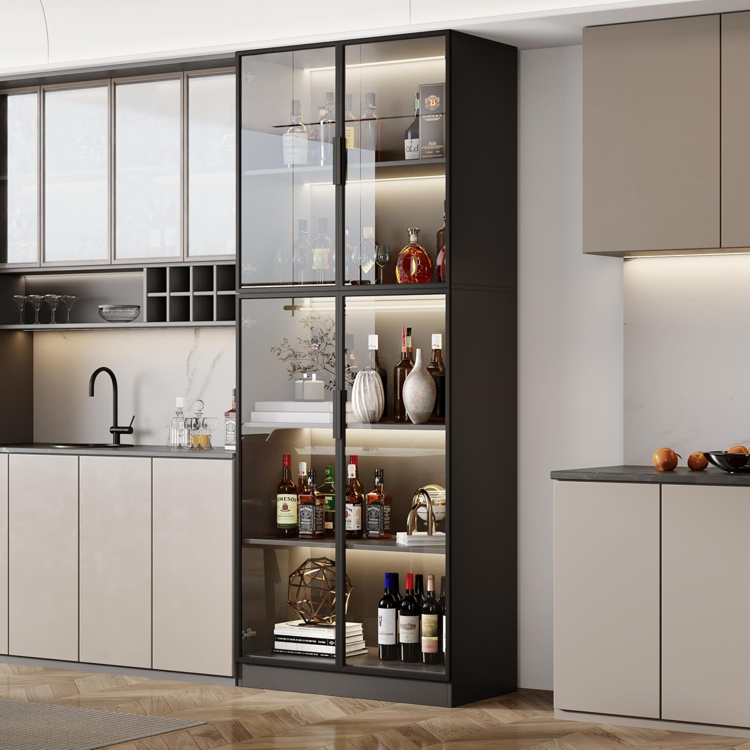 Collectible Collection - Display Cabinet with Glass Doors and
