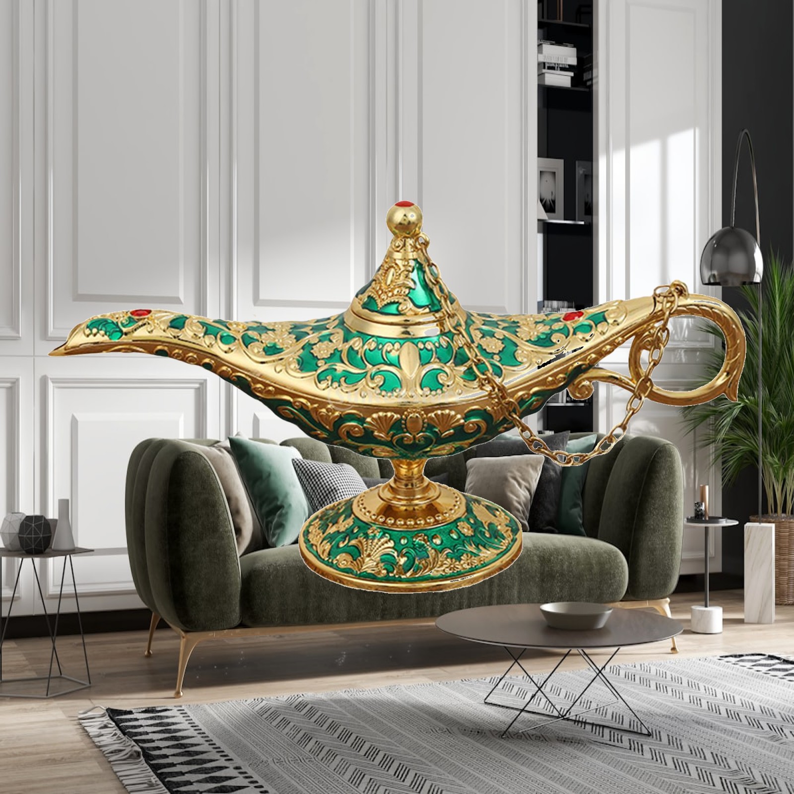 Collectible Vintage Lamps - Vintage Style Magical Genie Lamp Legend