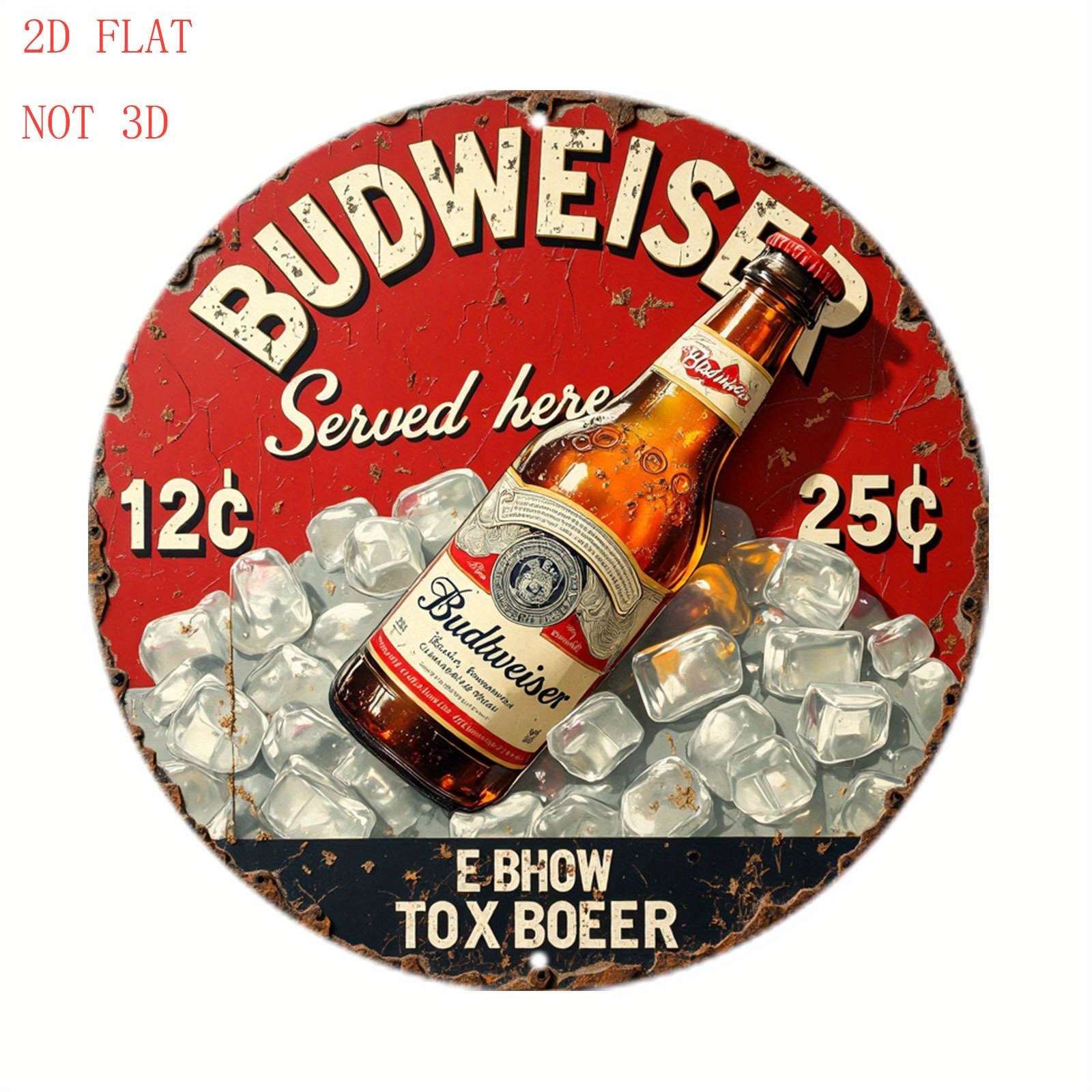 1pc Vintage Beer Logo Metal Wa - огляд і ціна Vintage Collectible Plates