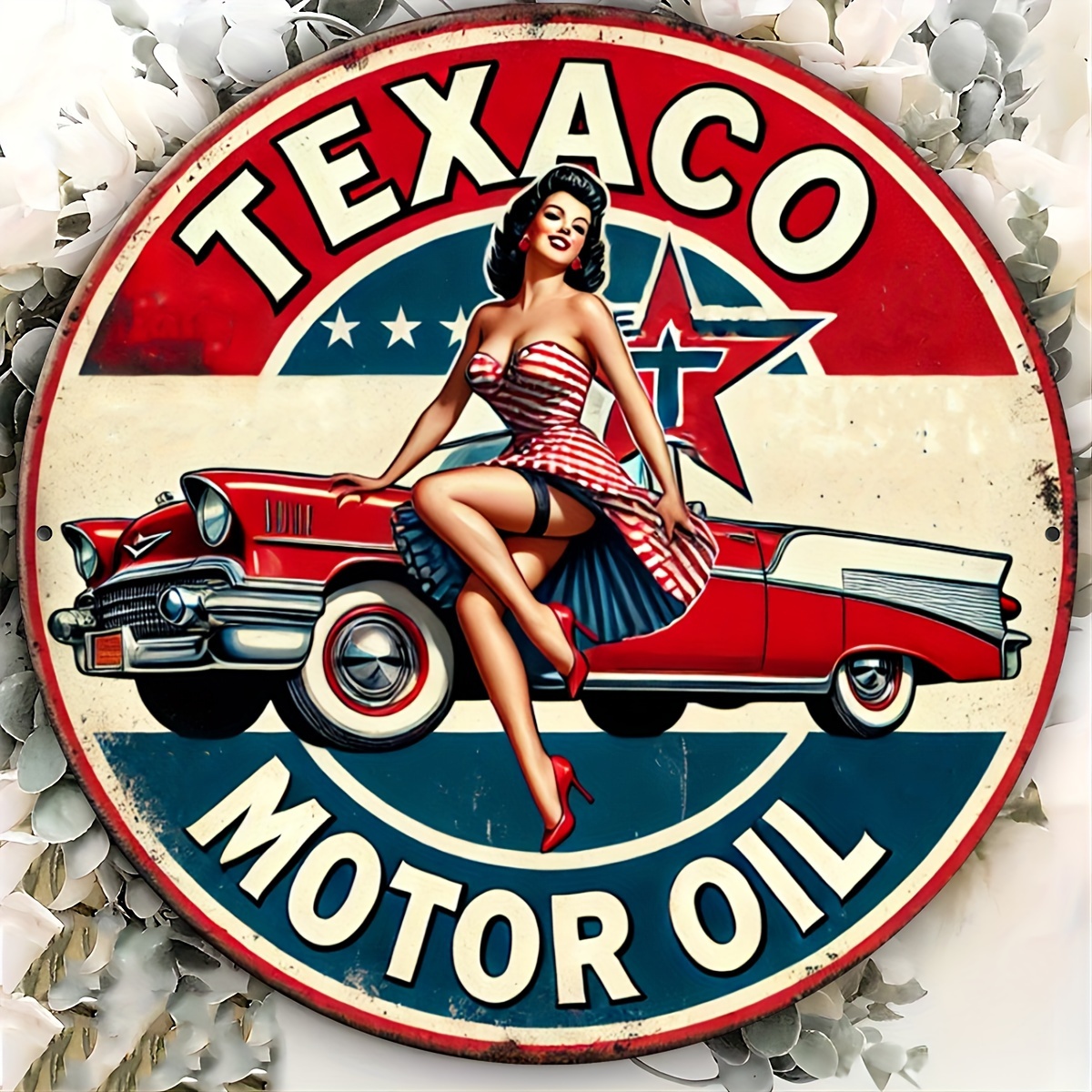 Texaco Motor Oil Vintage Alumi - огляд і ціна Vintage Collectible Plates