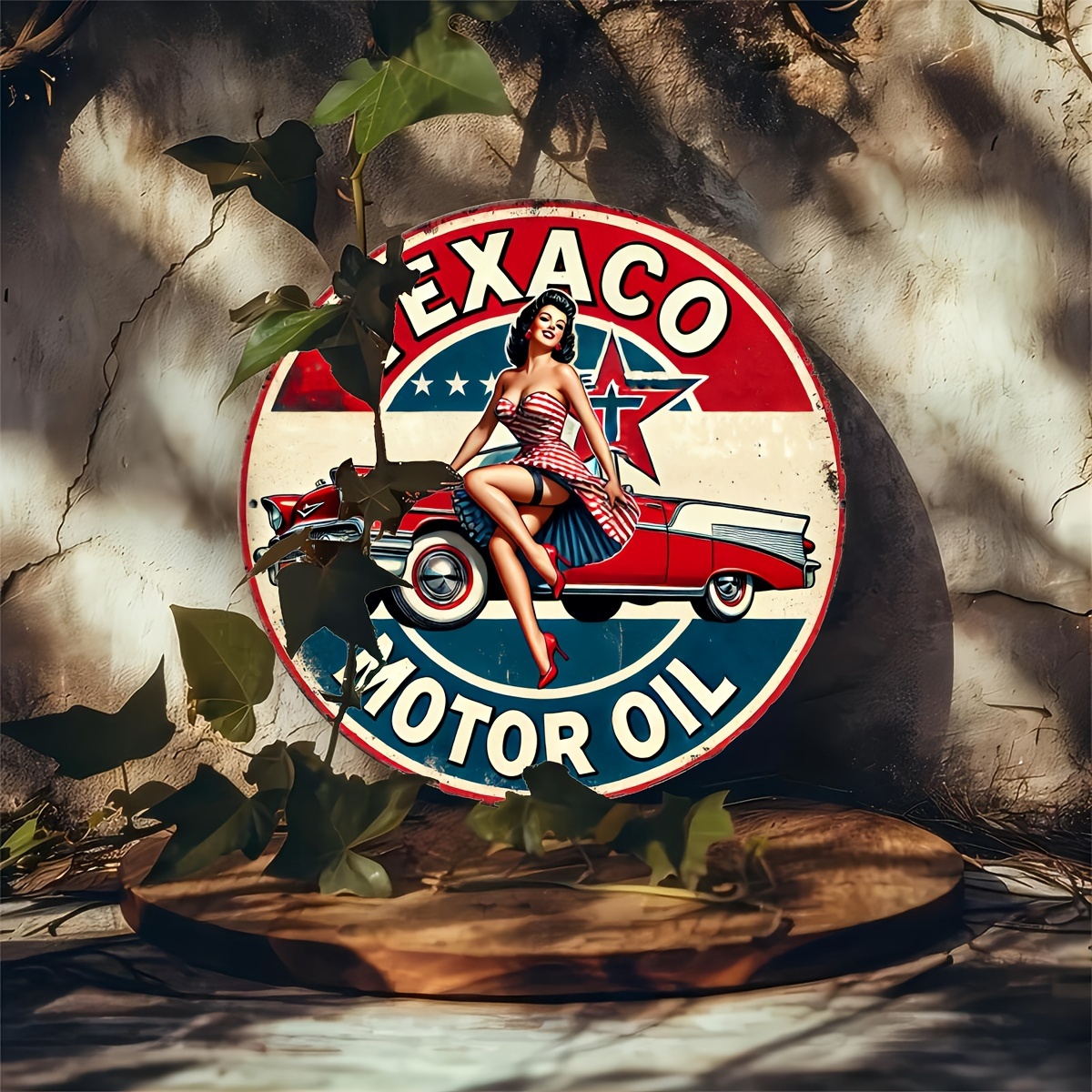 Texaco Motor Oil Vintage Alumi - огляд і ціна Vintage Collectible Plates