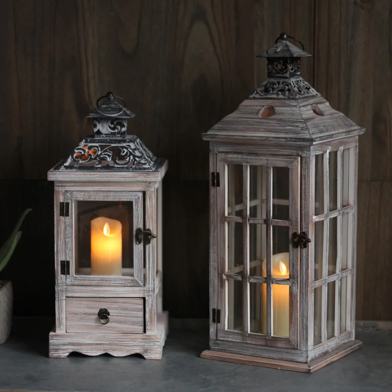 Vintage Wooden Glass Wind Lamp - огляд і ціна Collectible Vintage Lamps