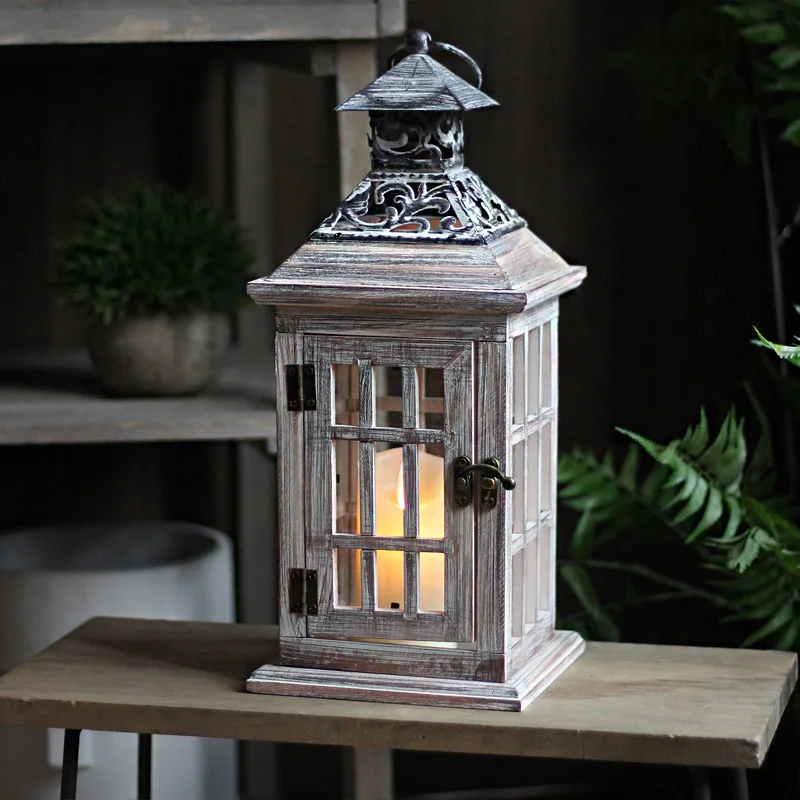 Vintage Wooden Glass Wind Lamp - огляд і ціна Collectible Vintage Lamps