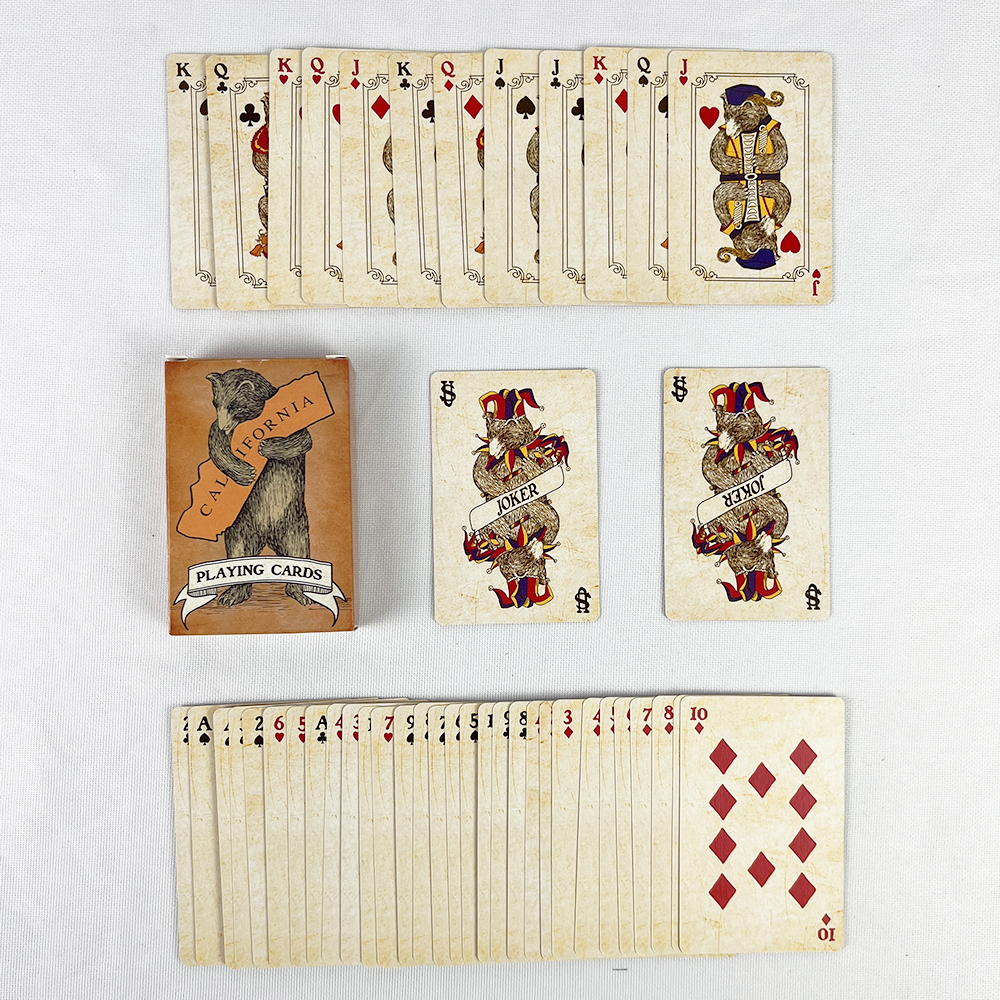 57x72mm Vintage Colourful Bear - огляд і ціна Vintage Collectible Playing Cards