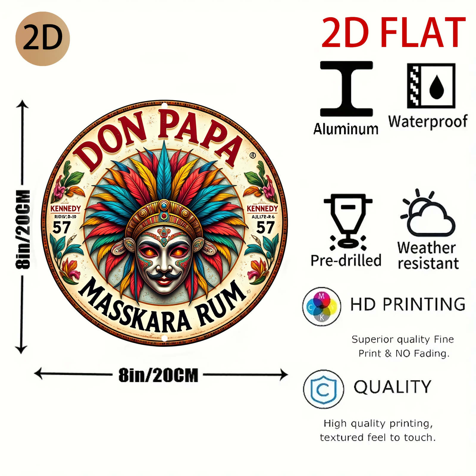 Vintage Don Papa Masskara Rum  - огляд і ціна Vintage Collectible Plates