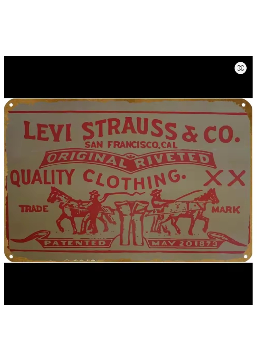 Levi Strauss Co Vintage Metal  - огляд і ціна Vintage Collectible Plates