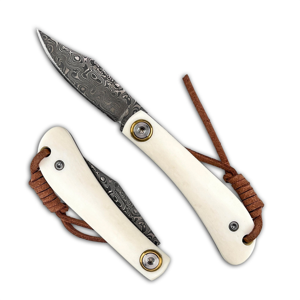 Compact Vintage EDC Damascus F - огляд і ціна Vintage Collectible Pocket Knives