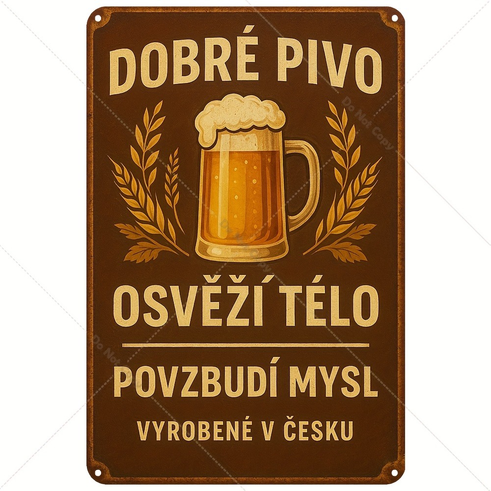 Vintage Czech Beer Metal Sign  - огляд і ціна Vintage Collectible Plates