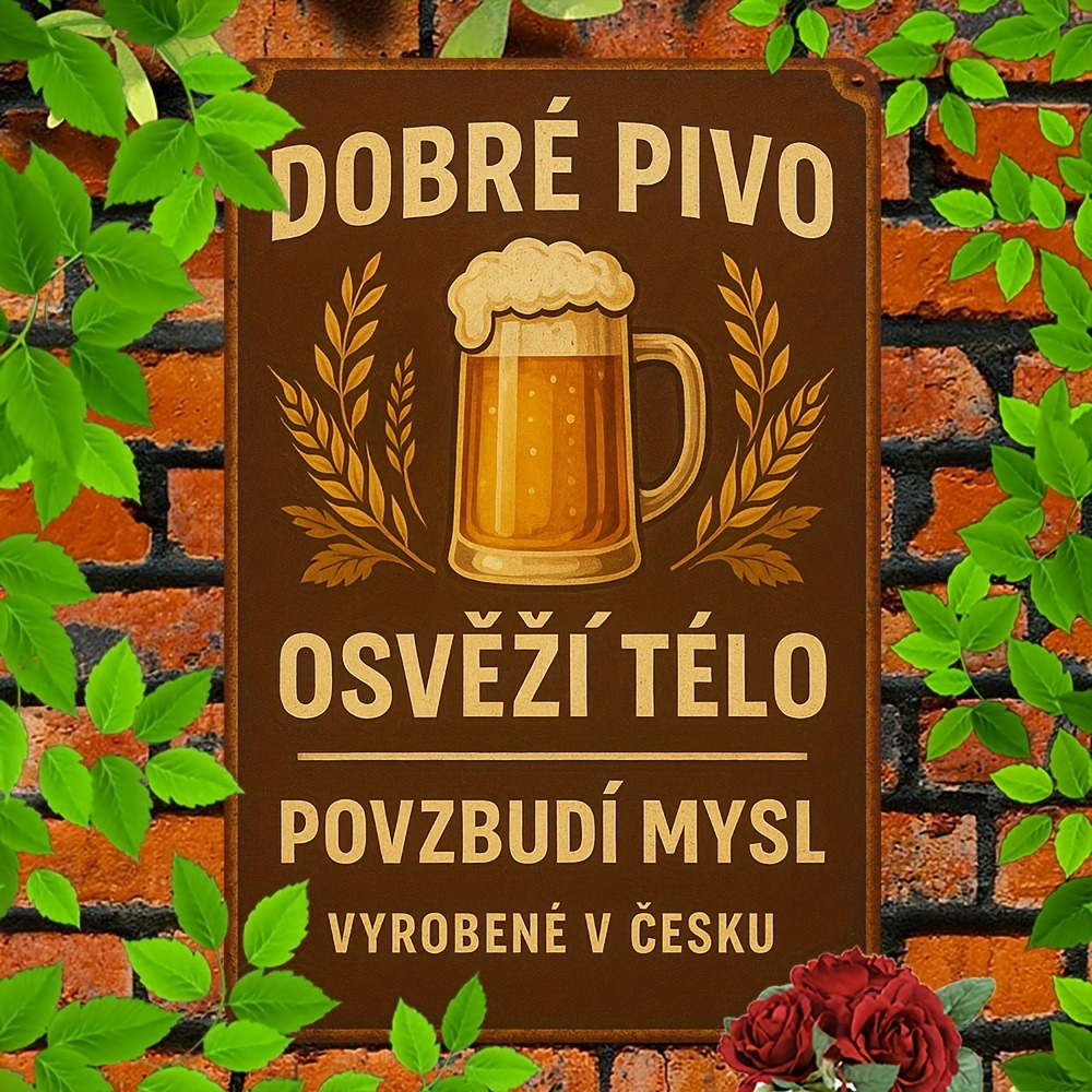 Vintage Czech Beer Metal Sign  - огляд і ціна Vintage Collectible Plates