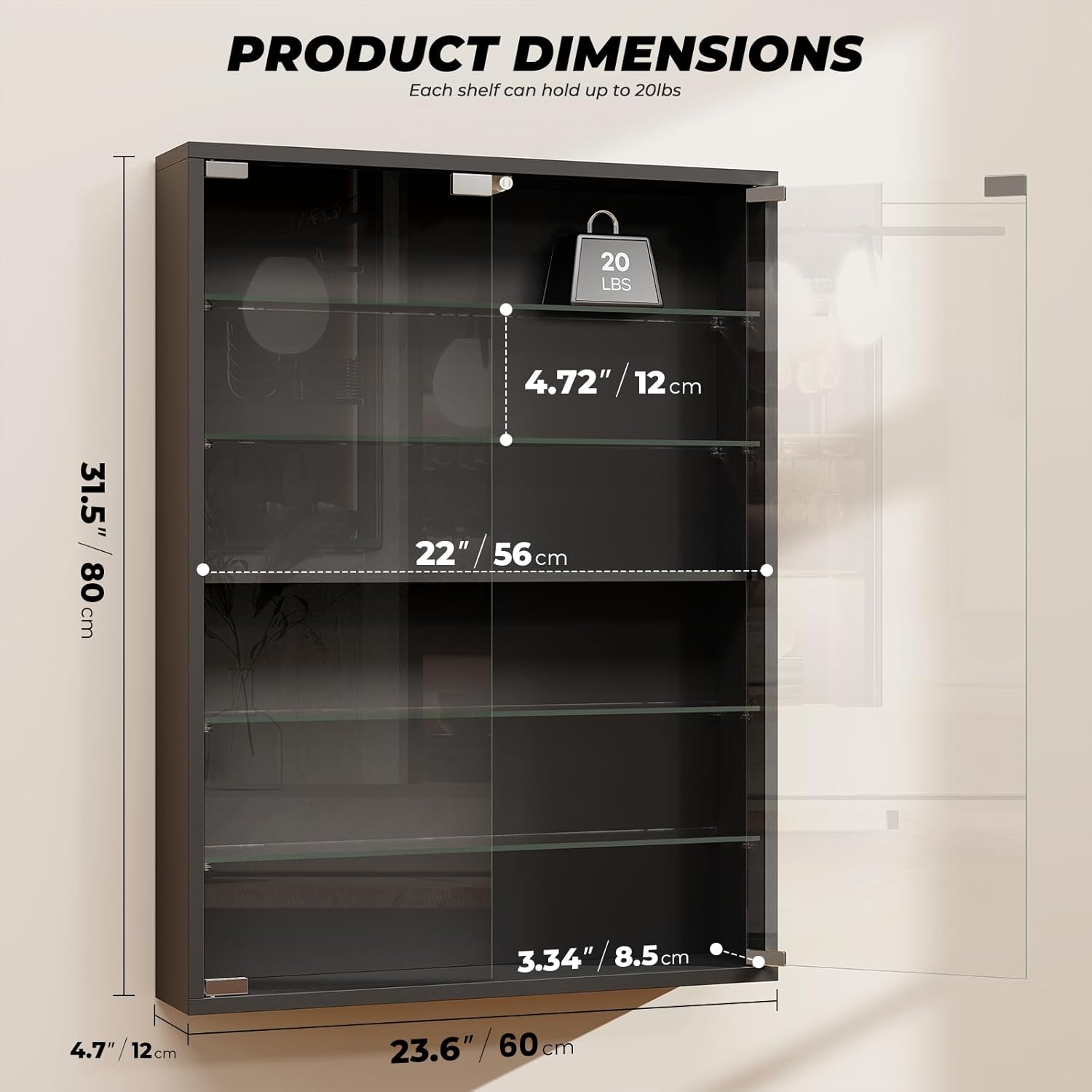 6-Tier Wall Display Case with  - огляд і ціна Collectible Collection