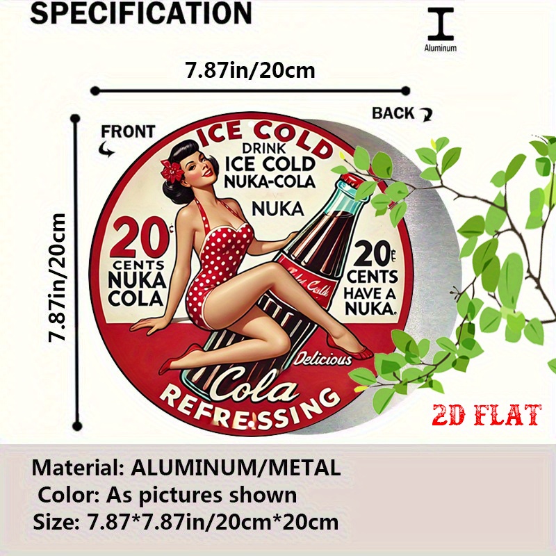 2D Flat, 1pc Retro Pin-Up 7.87 - огляд і ціна Vintage Collectible Plates