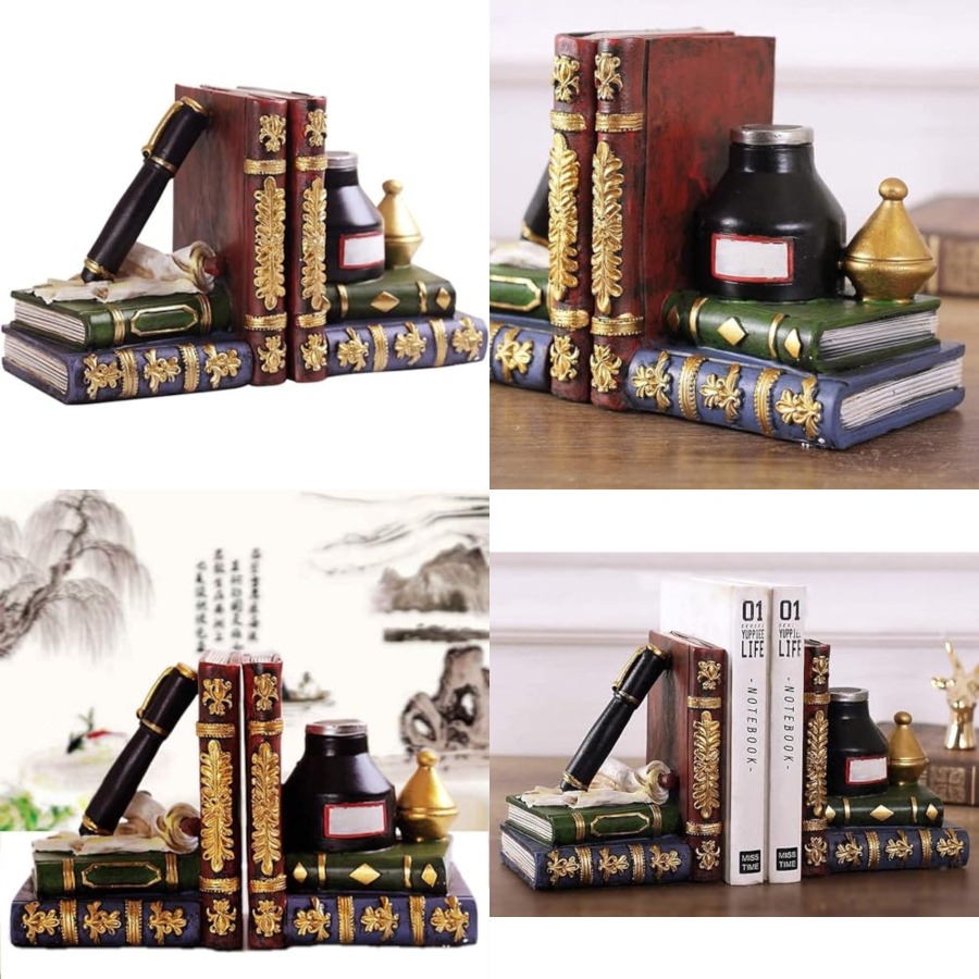 25389 Bookends Antiques Pen In - огляд і ціна Collectible Vintage Lamps