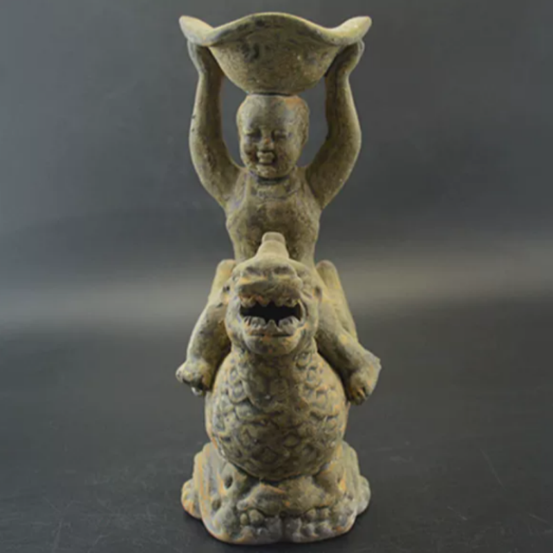 Vintage Yue Kiln Qilin Oil Lam - огляд і ціна Collectible Vintage Lamps