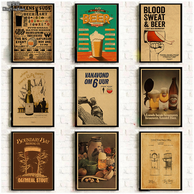 Vintage Beer Wine Drink Chart  - огляд і ціна Collectible Vintage Wine