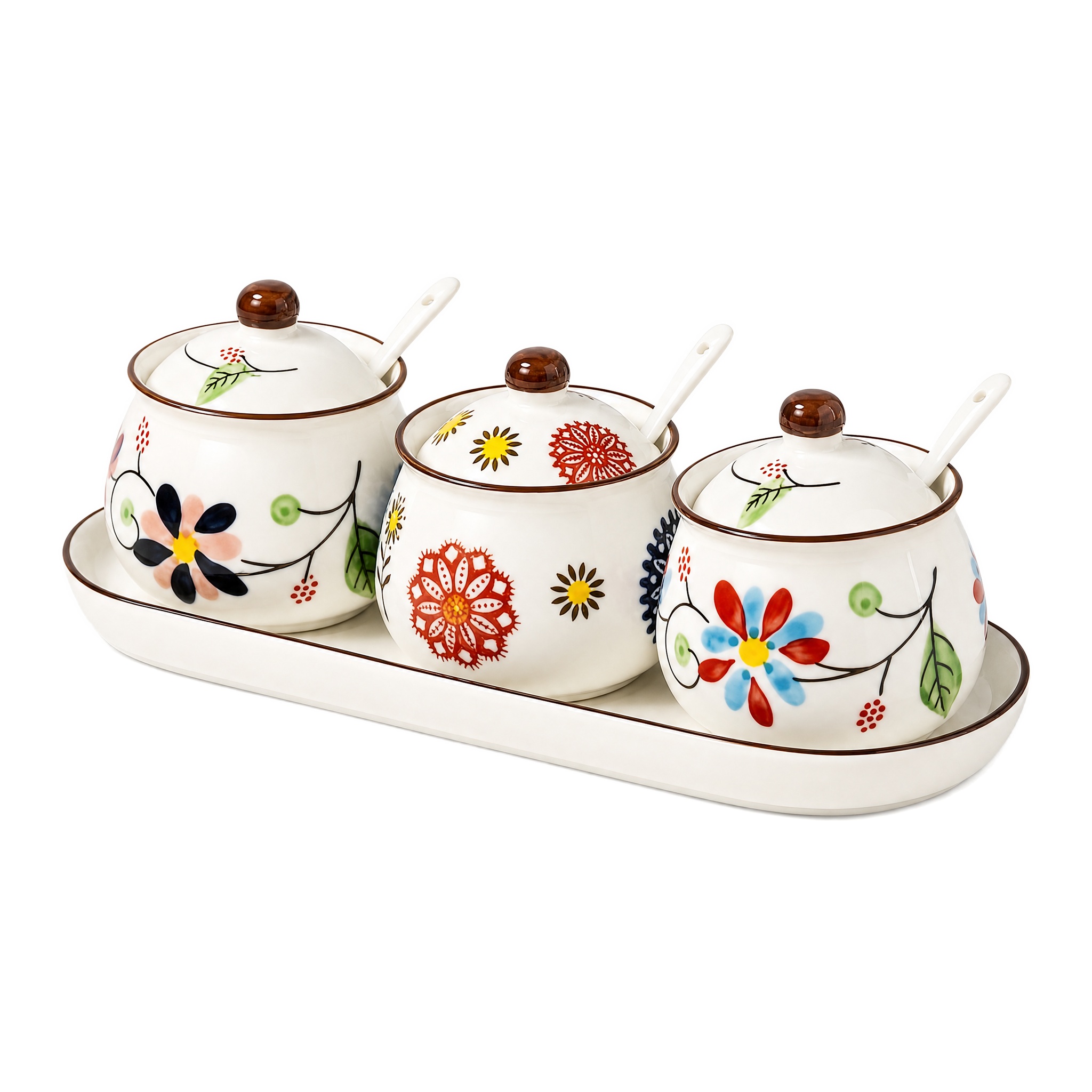 3-Piece Ceramic Spice Jar Set  - огляд і ціна Vintage Collectible Spoons