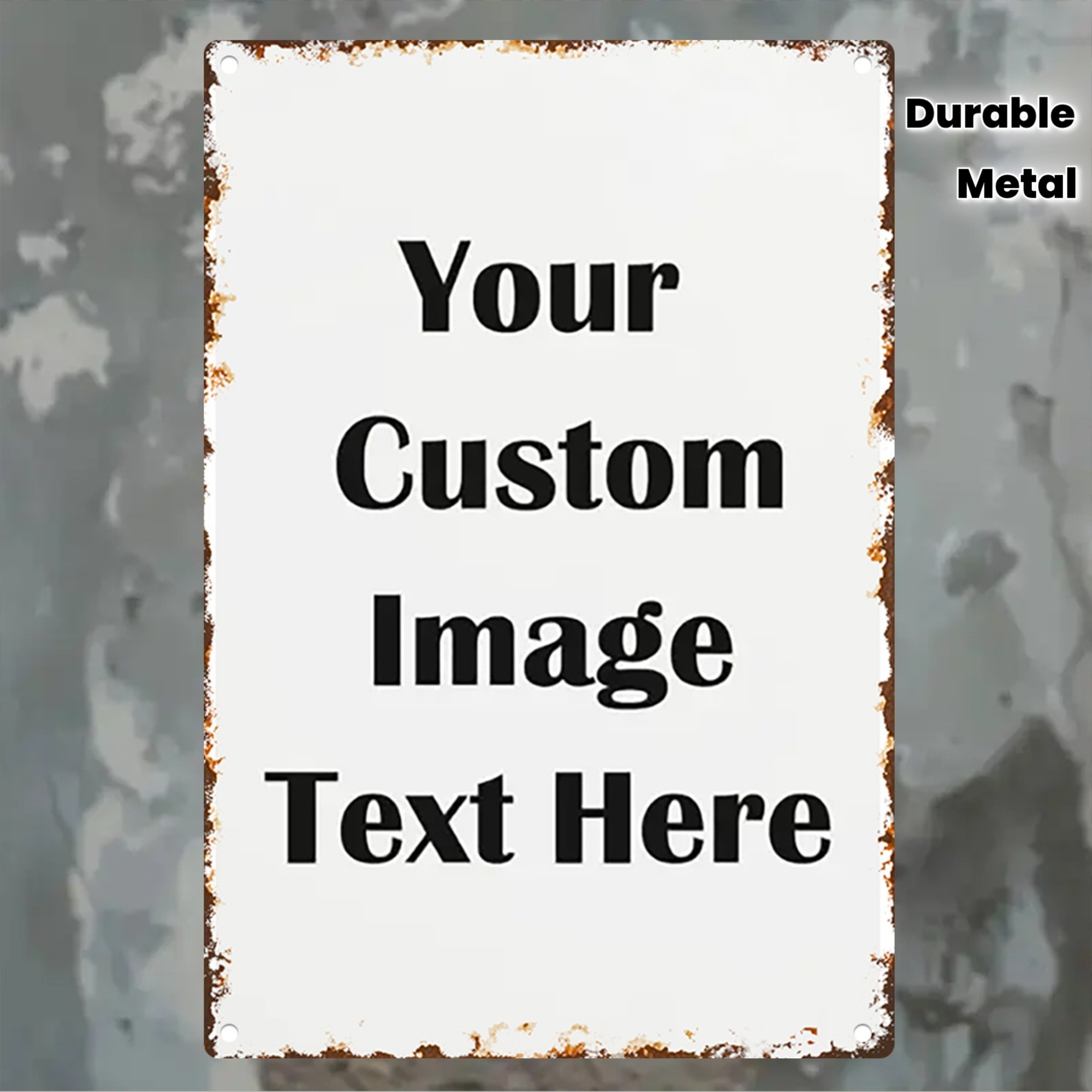 Custom Image/Text Metal Tin Si - огляд і ціна Vintage Collectible Plates