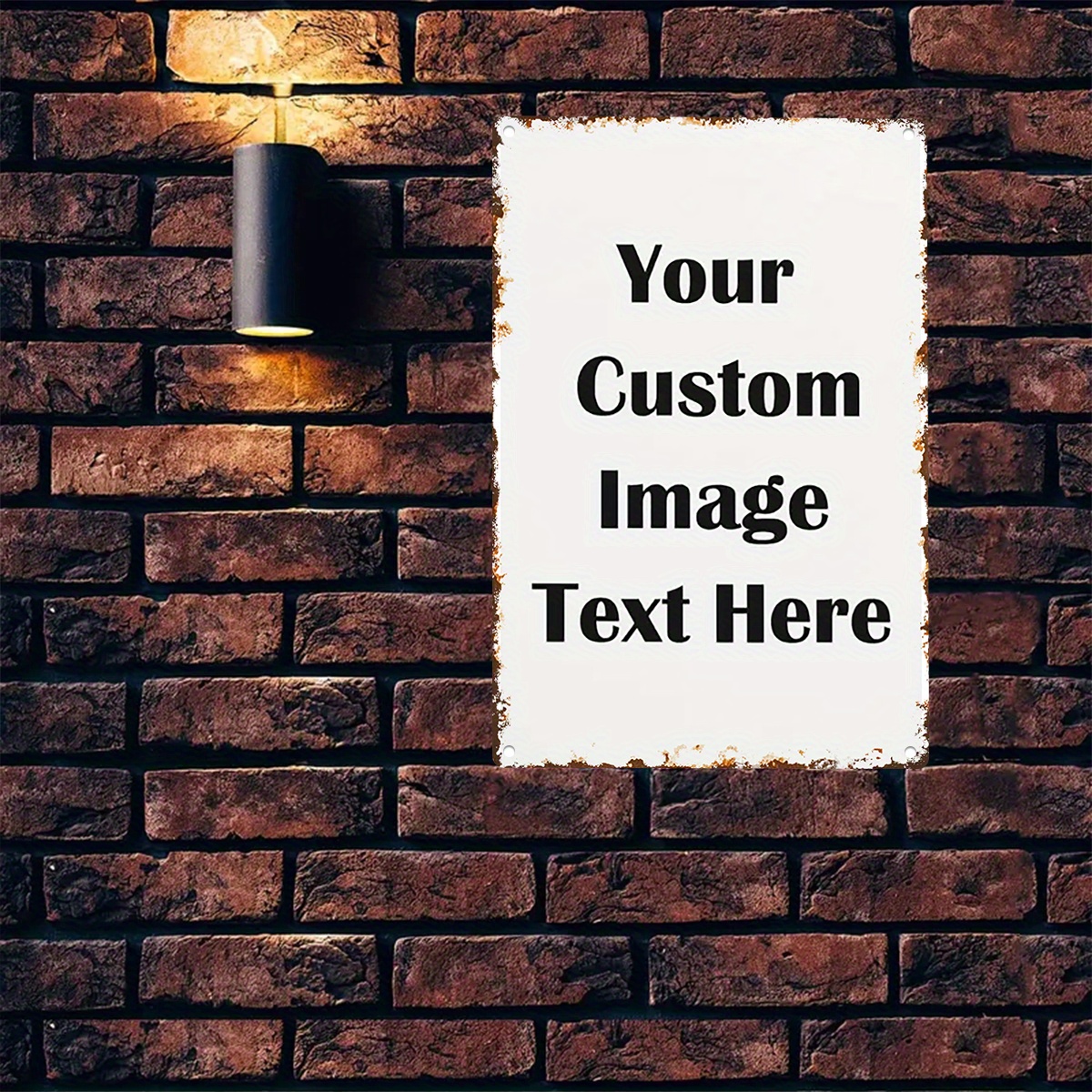 Custom Image/Text Metal Tin Si - огляд і ціна Vintage Collectible Plates