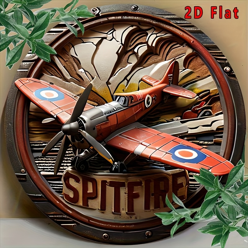 2D Flat - 1pc Vintage Spitfire - огляд і ціна Vintage Collectible Plates
