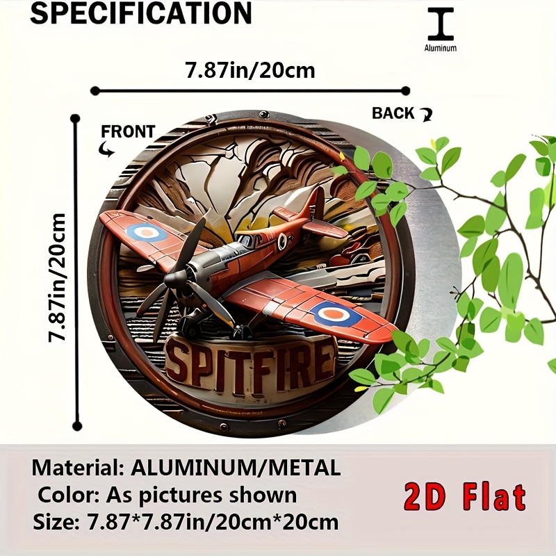 2D Flat - 1pc Vintage Spitfire - огляд і ціна Vintage Collectible Plates