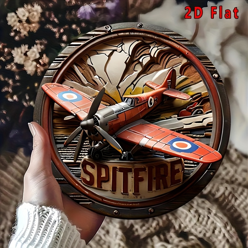 2D Flat - 1pc Vintage Spitfire - огляд і ціна Vintage Collectible Plates