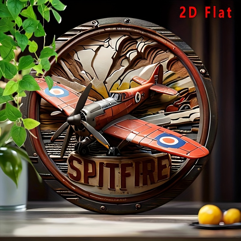 2D Flat - 1pc Vintage Spitfire - огляд і ціна Vintage Collectible Plates