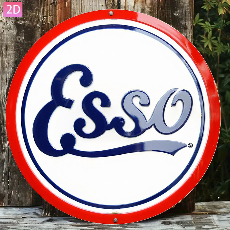 2D Flat, Vintage Esso Pump Sig - огляд і ціна Vintage Collectible Plates