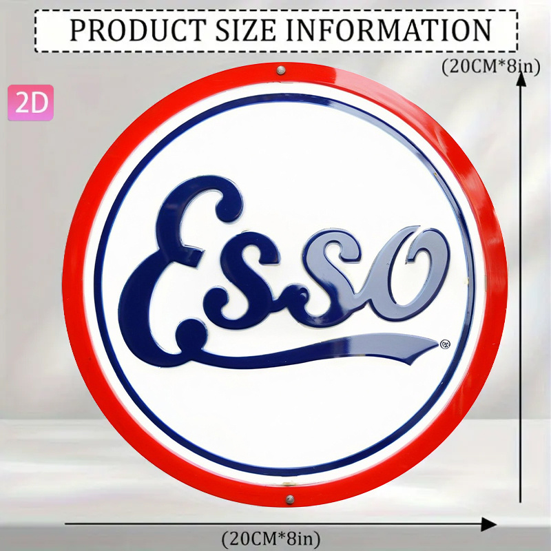2D Flat, Vintage Esso Pump Sig - огляд і ціна Vintage Collectible Plates